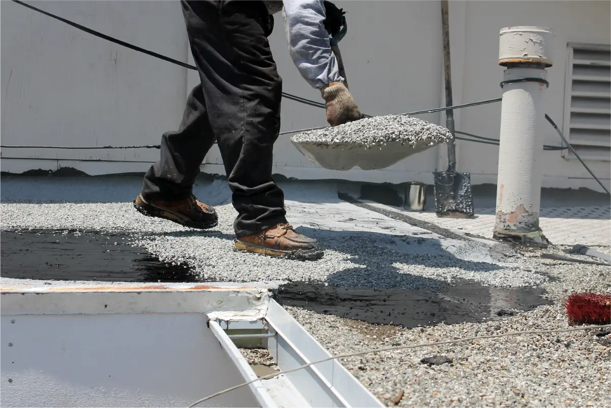 Gravel Roof Installation